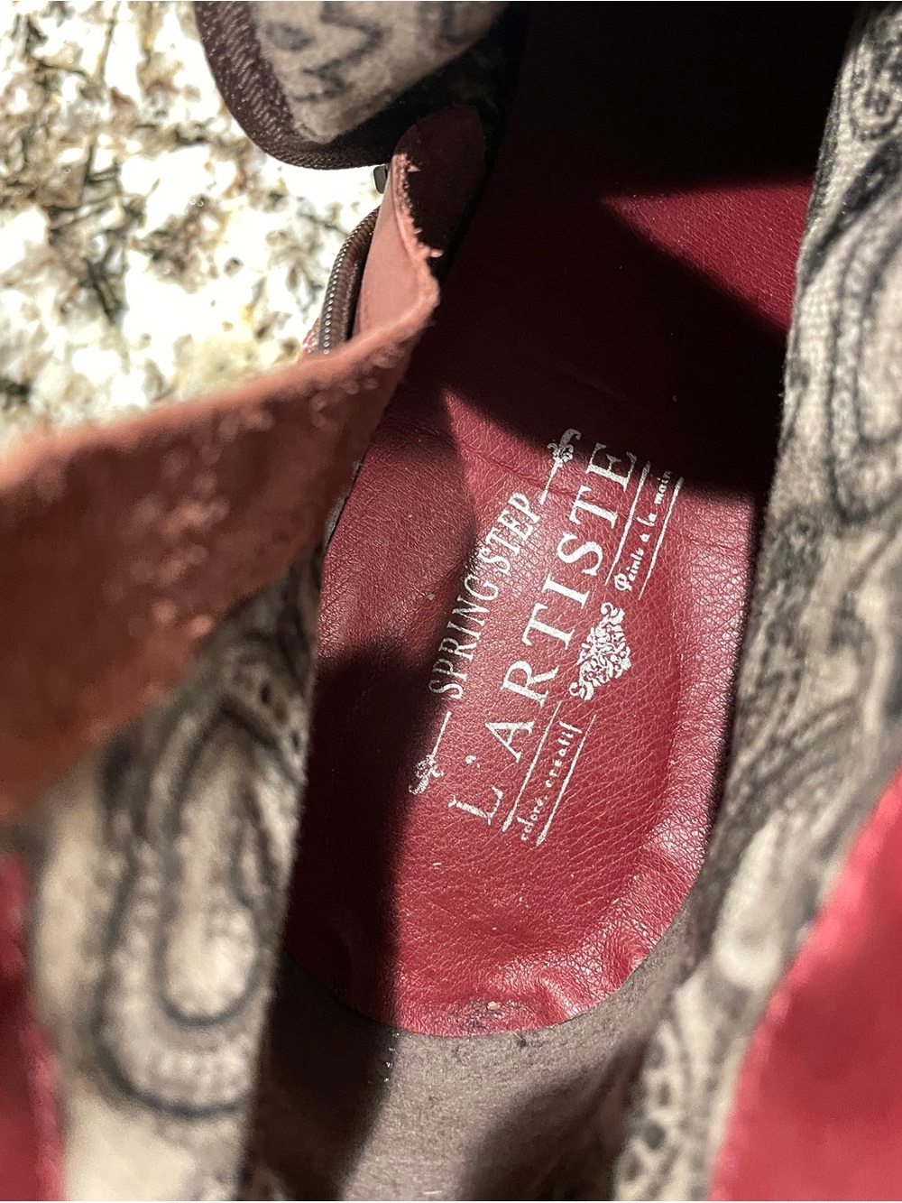 Spring Step L’Artiste Collection - Patterned Ankle Booties - Picture 5 of 6